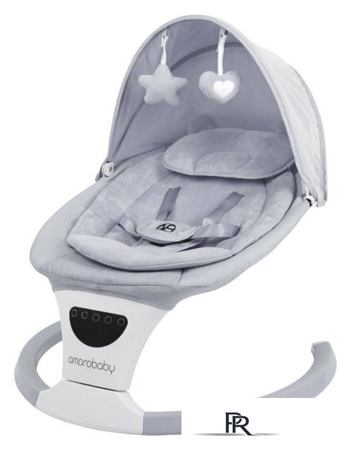 Шезлонг Amarobaby Teddy Swing AB24-22TED/11 (серый) - Изображение №1 — Интернет-магазин ПроЗаказ
