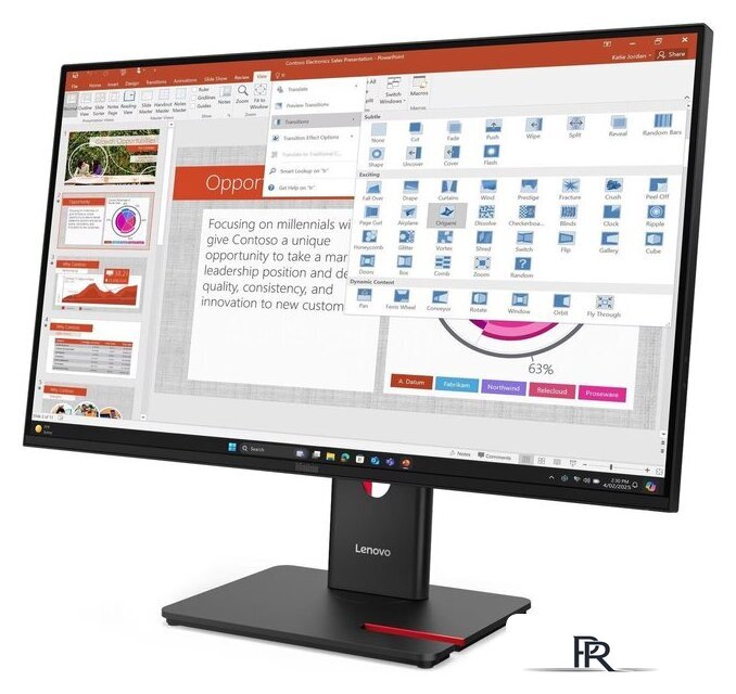 Монитор Lenovo ThinkVision T27-40 64A5MAT6EU - Изображение №3 — Интернет-магазин ПроЗаказ