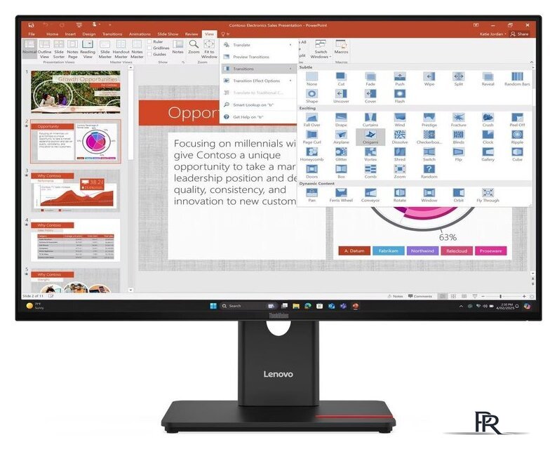 Монитор Lenovo ThinkVision T27-40 64A5MAT6EU - Изображение №1 — Интернет-магазин ПроЗаказ
