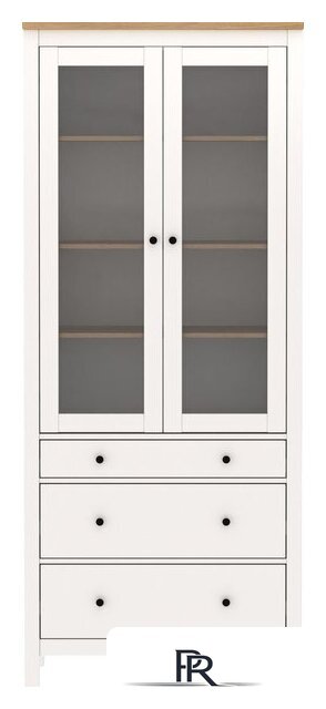 Шкаф-витрина Mio Tesoro Сага 90 2.08.07.130.14 (белый/ясень) - Изображение №2 — Интернет-магазин ПроЗаказ