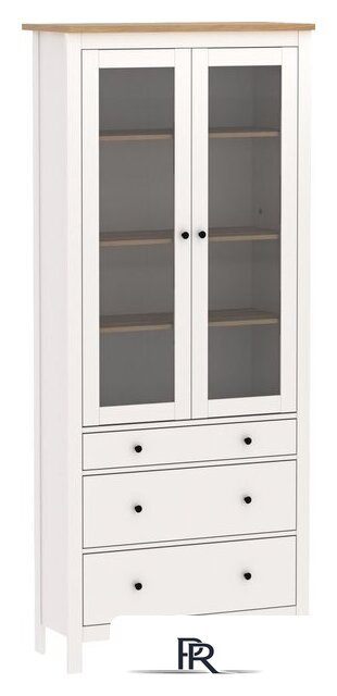 Шкаф-витрина Mio Tesoro Сага 90 2.08.07.130.14 (белый/ясень) - Изображение №1 — Интернет-магазин ПроЗаказ