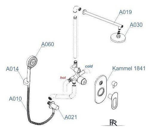 Душевая система  Wasserkraft A16830 - Изображение №7 — Интернет-магазин ПроЗаказ