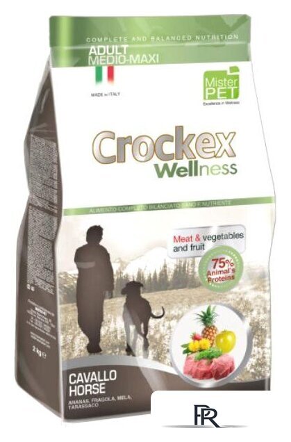 Сухой корм для собак Crockex Wellness Medio-Maxi Adult Horse & Rice 12 кг - Изображение №1 — Интернет-магазин ПроЗаказ