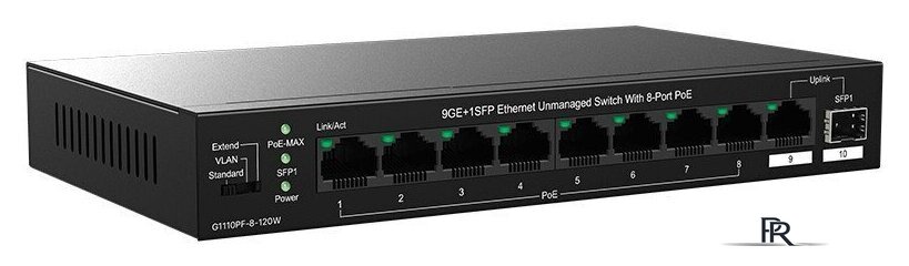 Неуправляемый коммутатор IP-COM G1110PF-8-120W - Изображение №2 — Интернет-магазин ПроЗаказ