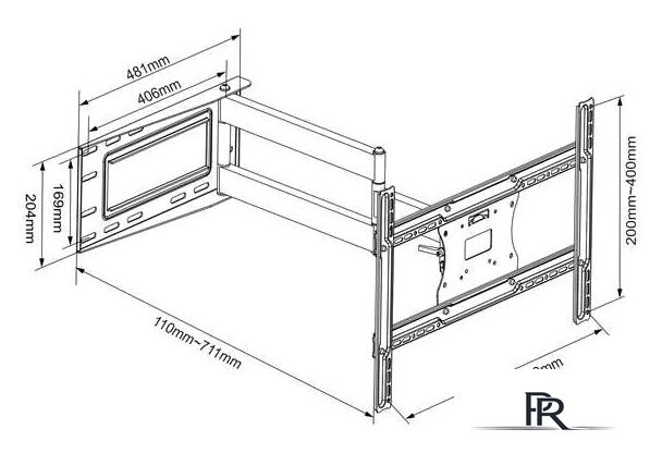 Кронштейн для телевизора Onkron M7L (черный) - Изображение №6 — Интернет-магазин ПроЗаказ