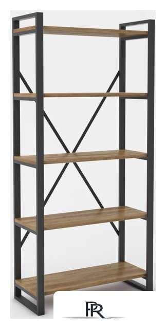 Стеллаж Hype Mebel Стандарт-2 50x170 (черный/дуб галифакс олово) - Изображение №1 — Интернет-магазин ПроЗаказ