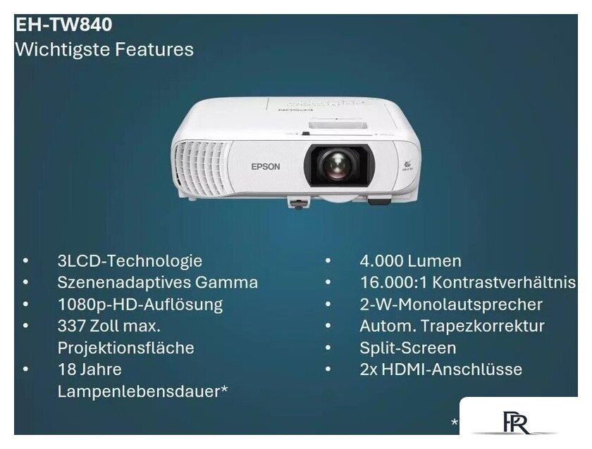 Проектор Epson EH-TW840 - Изображение №7 — Интернет-магазин ПроЗаказ