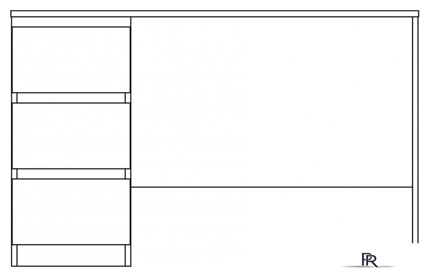Стол Mio Tesoro Кастор 3 ящика 116x65 2.03.06.090.3 (дуб сонома) - Изображение №6 — Интернет-магазин ПроЗаказ