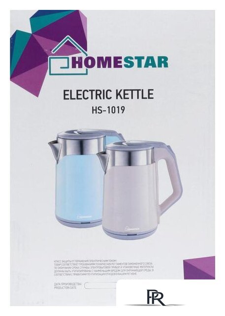 Электрический чайник HomeStar HS-1019 (стальной/голубой) - Изображение №3 — Интернет-магазин ПроЗаказ