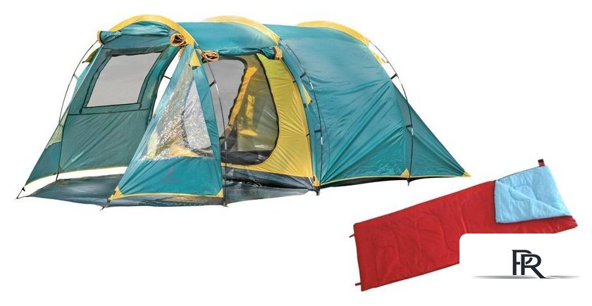 Кемпинговая палатка Coyote Dakota CL-A08-Green (со спальным мешком ZC-SB001 красный) - Изображение №1 — Интернет-магазин ПроЗаказ