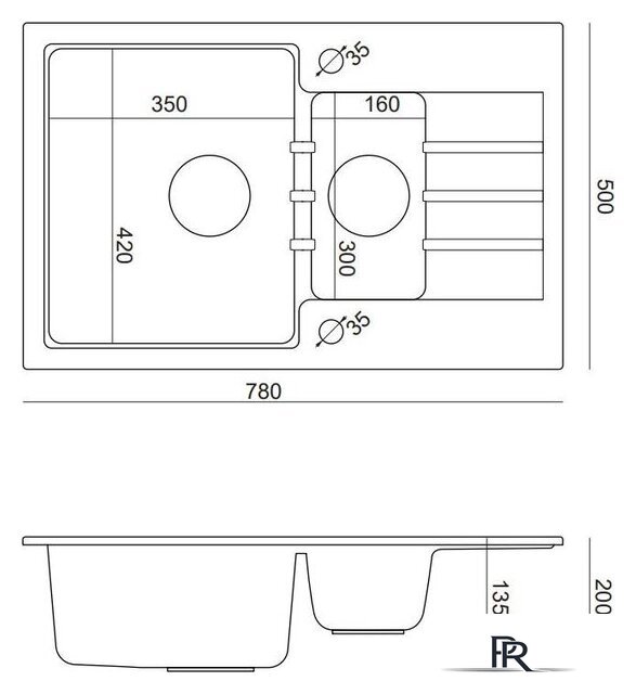 Кухонная мойка Quadron HCQP57850BLM_PC - Изображение №6 — Интернет-магазин ПроЗаказ
