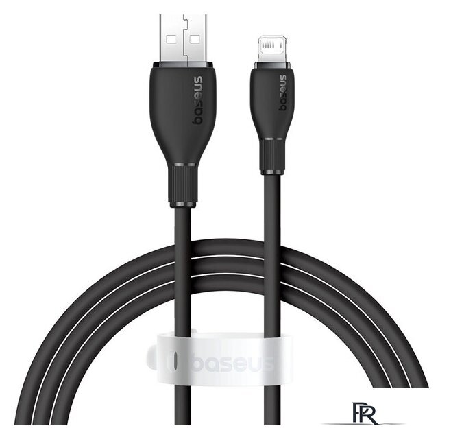 Кабель Baseus Pudding Series Fast Charging Cable 2.4A USB Type-A - Lightning (1.2 м, черный) - Изображение №1 — Интернет-магазин ПроЗаказ