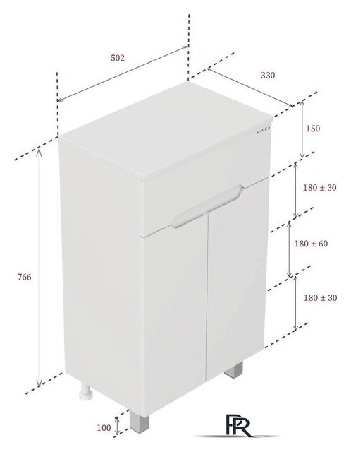  Onika Тумба под умывальник Алеста 80 108065 (белый) - Изображение №21 — Интернет-магазин ПроЗаказ