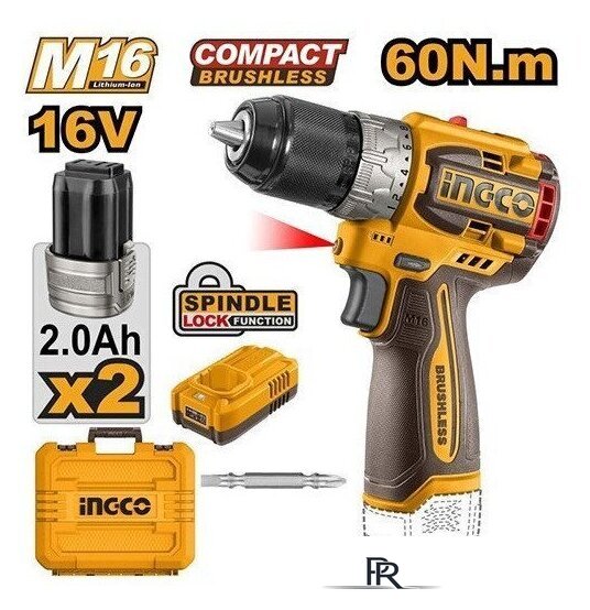 Дрель-шуруповерт Ingco CDLI16682 (с 2-мя АКБ, кейс) - Изображение №1 — Интернет-магазин ПроЗаказ