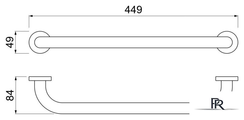 Поручень Aquatek AQ4995MB (черный матовый) - Изображение №2 — Интернет-магазин ПроЗаказ
