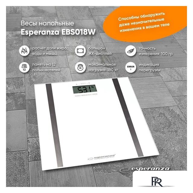 Напольные весы Esperanza EBS018W - Изображение №1 — Интернет-магазин ПроЗаказ