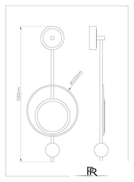 Бра Arte Lamp Polaris A2604AP-7BK - Изображение №5 — Интернет-магазин ПроЗаказ
