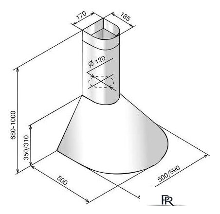 Кухонная вытяжка Elikor Эпсилон 50П-430-П3Л (молоко/золото) - Изображение №2 — Интернет-магазин ПроЗаказ