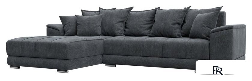 Угловой диван Лига диванов НордСтар левый 122929L (рогожка амур серый) - Изображение №1 — Интернет-магазин ПроЗаказ