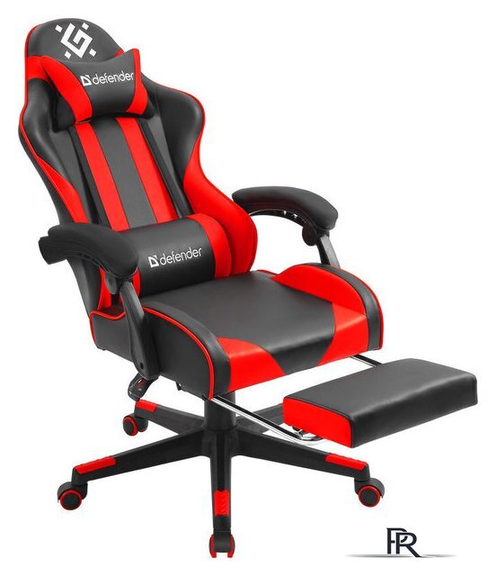 Игровое (геймерское) кресло Defender Rock (черный/красный) - Изображение №1 — Интернет-магазин ПроЗаказ