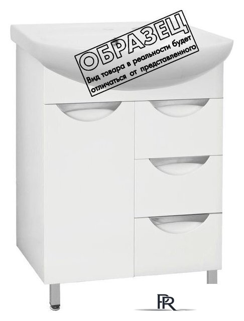  Style Line Тумба под умывальник Жасмин 70 3 ящика (для классической раковины) - Изображение №1 — Интернет-магазин ПроЗаказ
