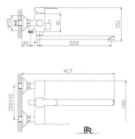 Смеситель Ekko E22801 - Изображение №2 — Интернет-магазин ПроЗаказ