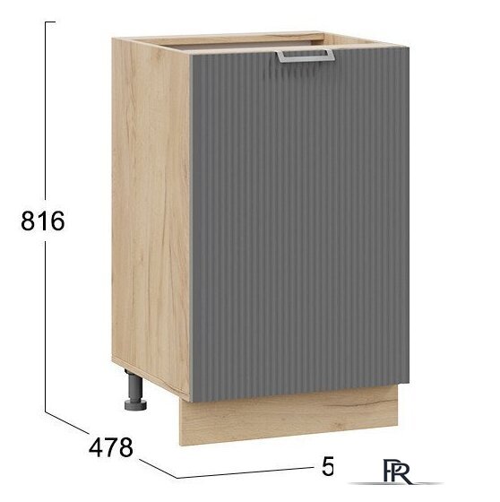 Шкаф напольный Трия Кимберли 1Н5 (дуб крафт золотой/титан) - Изображение №3 — Интернет-магазин ПроЗаказ