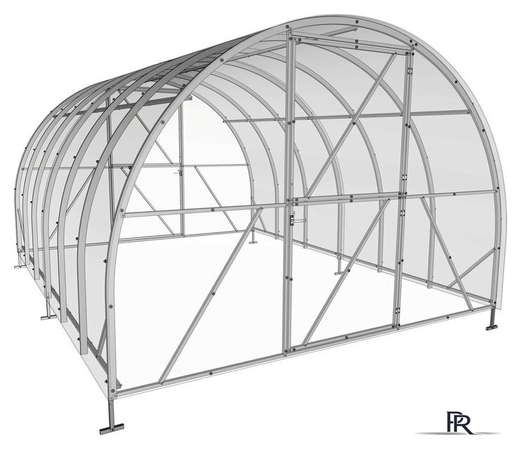 Каркас теплицы Импласт Атлант 3х8 дуги 40х20 шаг 67 15321 - Изображение №1 — Интернет-магазин ПроЗаказ