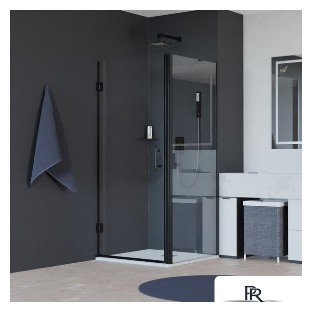 Душевой уголок RGW HO-045B (HO-011B + Z-050-2B + O-204B) 350604578-014 70x80 (черный/прозрачное стекло) - Изображение №1 — Интернет-магазин ПроЗаказ