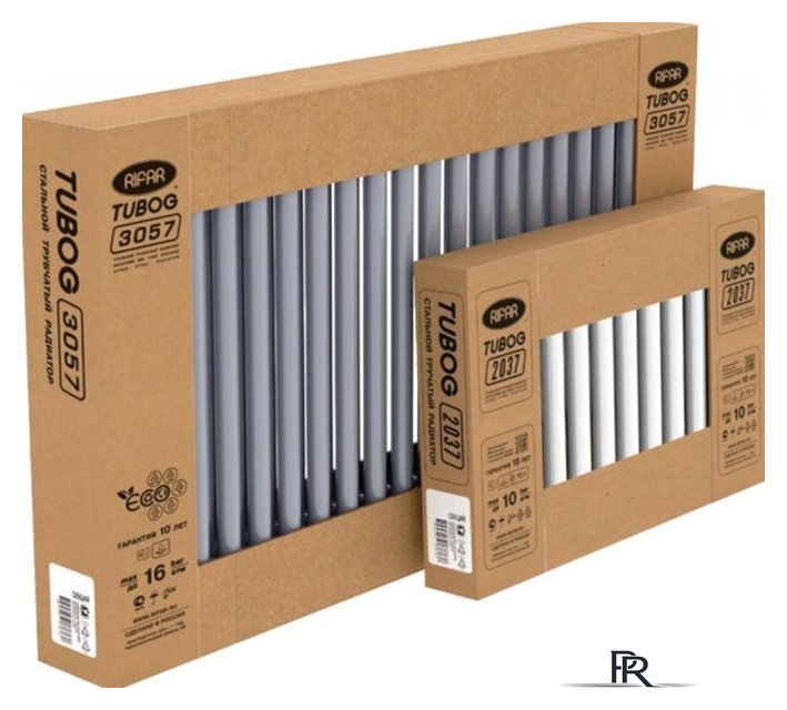 Стальной трубчатый радиатор Rifar Tubog 2180-09-D1 (нижнее подключение, антрацит) - Изображение №10 — Интернет-магазин ПроЗаказ