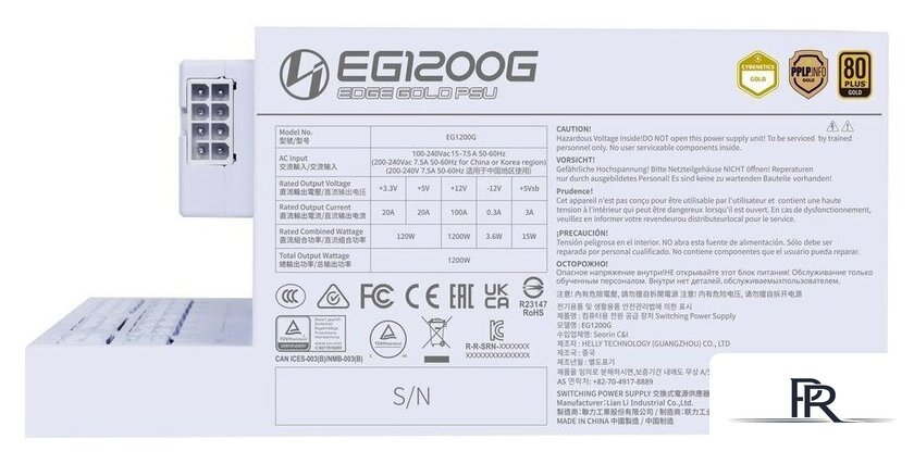 Блок питания Lian Li Edge Gold 1200 G9P.EG1200G.WH00.EU - Изображение №7 — Интернет-магазин ПроЗаказ