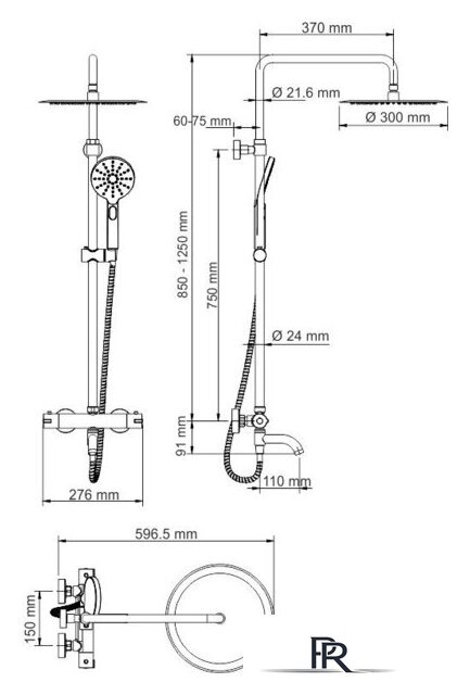 Душевая система  Wasserkraft A18801 - Изображение №15 — Интернет-магазин ПроЗаказ