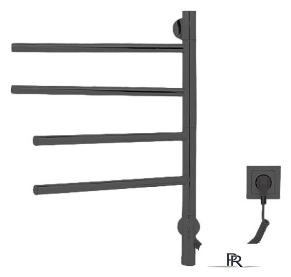 Полотенцесушитель Gloss & Reiter E2.L.43x60.F4 (таймер, муар черный) - Изображение №1 — Интернет-магазин ПроЗаказ