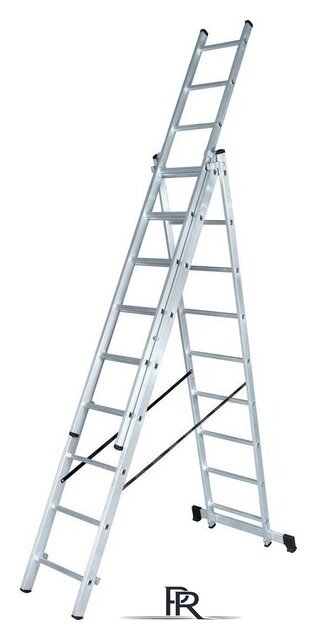 Лестница-стремянка Новая высота NV 123 алюминиевая трёхсекционная 3x6 ступеней - Изображение №2 — Интернет-магазин ПроЗаказ