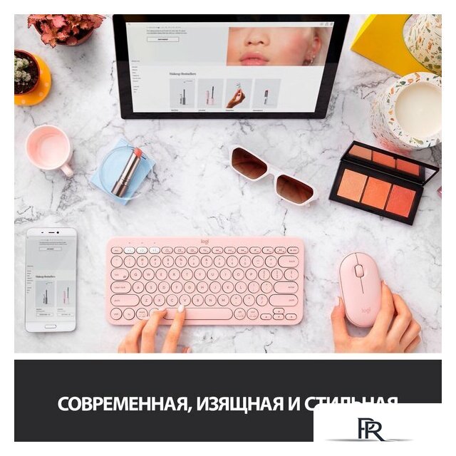 Мышь Logitech M350 Pebble (розовый) - Изображение №3 — Интернет-магазин ПроЗаказ