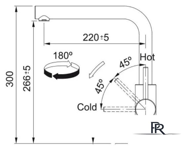 Смеситель Franke Smart Glenda 115.0706.985 - Изображение №8 — Интернет-магазин ПроЗаказ
