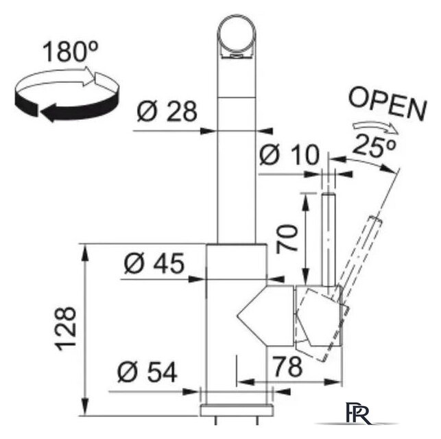 Смеситель Franke Smart Glenda 115.0706.985 - Изображение №9 — Интернет-магазин ПроЗаказ