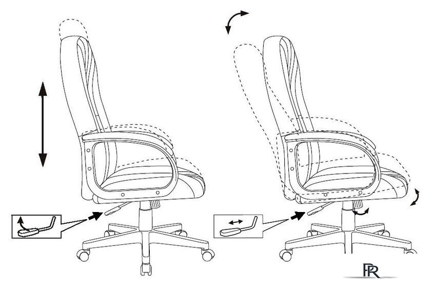 Офисное кресло Бюрократ T-898AXSN (синий 38-415) - Изображение №6 — Интернет-магазин ПроЗаказ