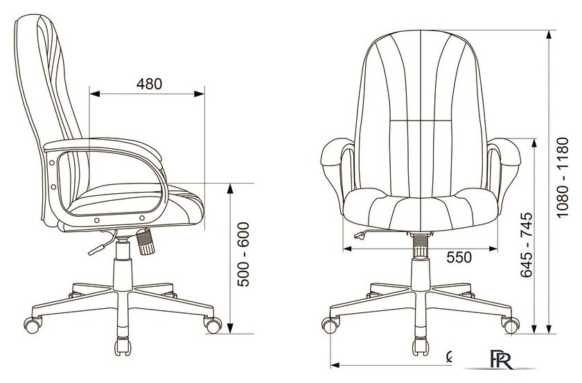 Офисное кресло Бюрократ T-898AXSN (синий 38-415) - Изображение №5 — Интернет-магазин ПроЗаказ
