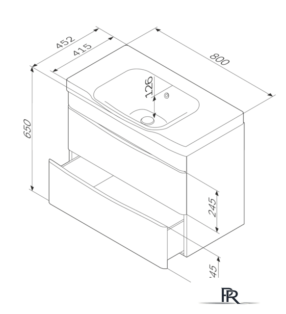  AM.PM Тумба под умывальник Like [M80FHX0802WG] - Изображение №2 — Интернет-магазин ПроЗаказ