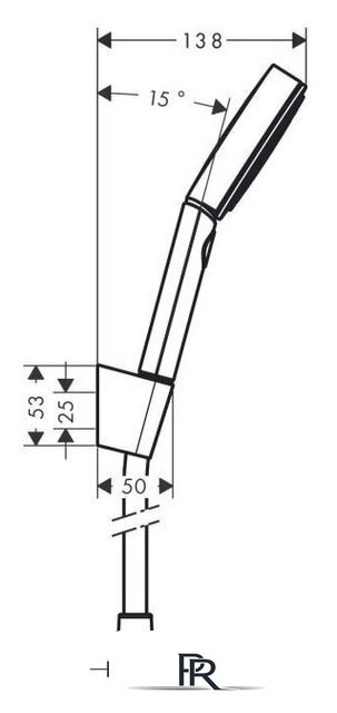 Душевой гарнитур  Hansgrohe Pulsify Select 105 3jet 24303670 (черный матовый) - Изображение №2 — Интернет-магазин ПроЗаказ