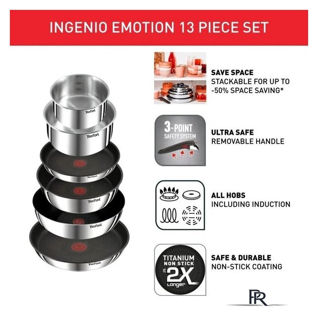 Набор сковород Tefal Ingenio Emotion L897SD74 - Изображение №3 — Интернет-магазин ПроЗаказ