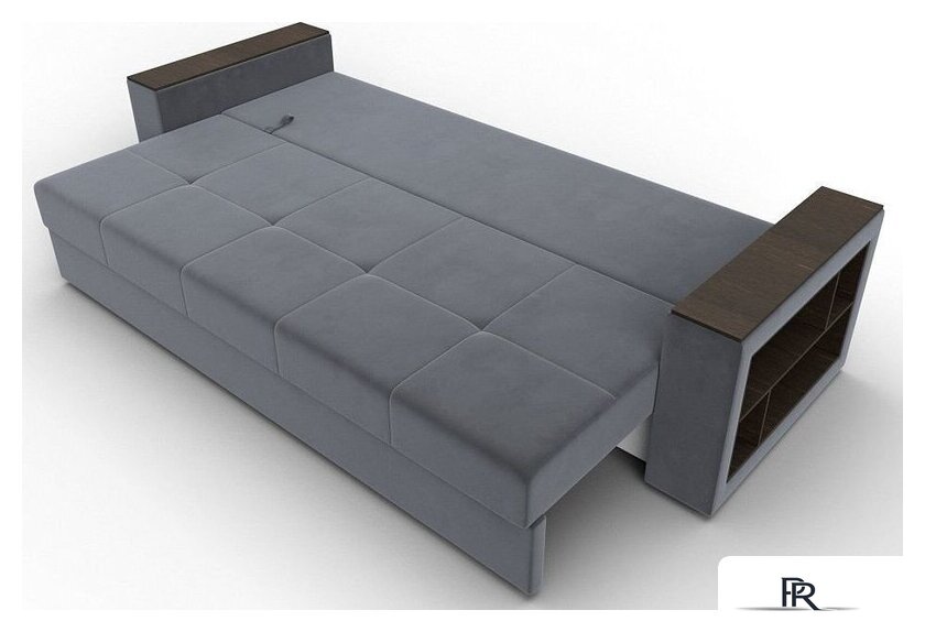 Диван Лига диванов Дубай Лайт 114370 (велюр серый) - Изображение №7 — Интернет-магазин ПроЗаказ