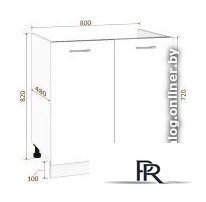 Шкаф напольный Кортекс-мебель Корнелия Лира НШ80м (белый) - Изображение №3 — Интернет-магазин ПроЗаказ