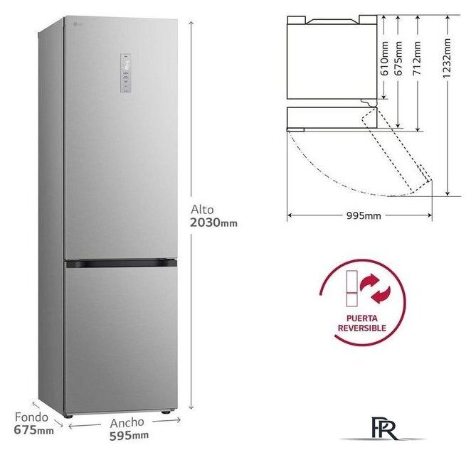 Холодильник LG Door Cooling+ GBV5250EPY - Изображение №5 — Интернет-магазин ПроЗаказ