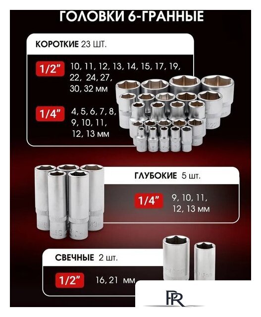 Универсальный набор инструментов BaumAuto BM-4992-5 (99 предметов) - Изображение №5 — Интернет-магазин ПроЗаказ