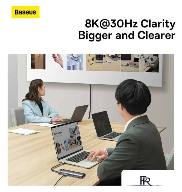 Док-станция Baseus Metal Gleam Series 12-in-1 Multifunctional Type-C Hub Docking Station WKWG020213 - Изображение №9 — Интернет-магазин ПроЗаказ