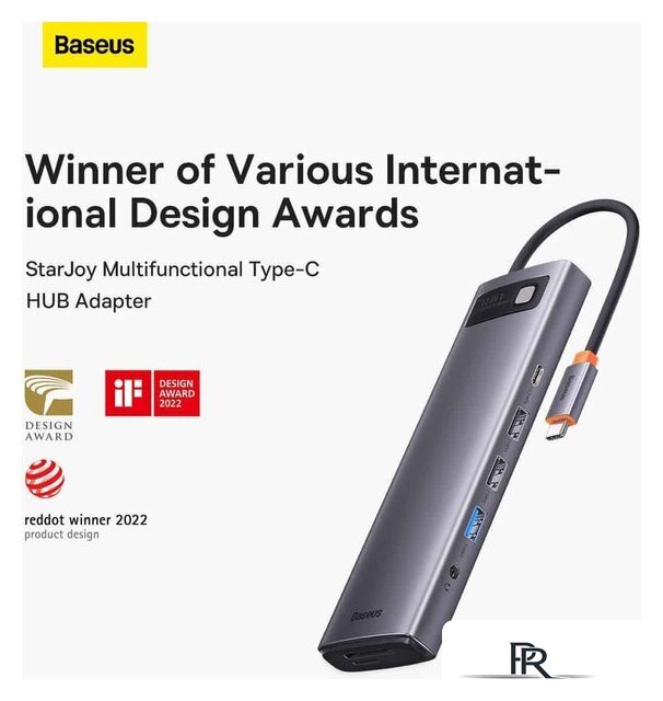 Док-станция Baseus Metal Gleam Series 12-in-1 Multifunctional Type-C Hub Docking Station WKWG020213 - Изображение №12 — Интернет-магазин ПроЗаказ