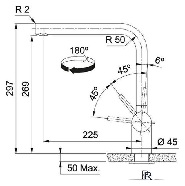 Смеситель Franke Atlas Neo 115.0628.207 (антрацит) - Изображение №5 — Интернет-магазин ПроЗаказ