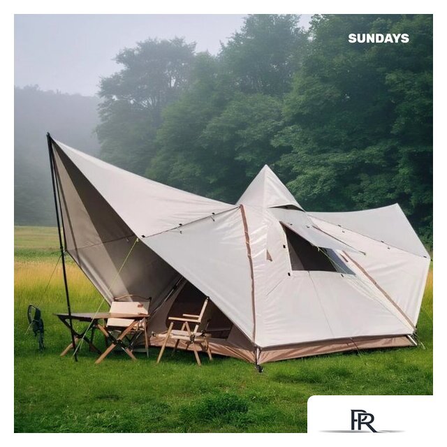 Кемпинговая палатка Sundays ZC-TT106 (коричневый/желтый) - Изображение №8 — Интернет-магазин ПроЗаказ